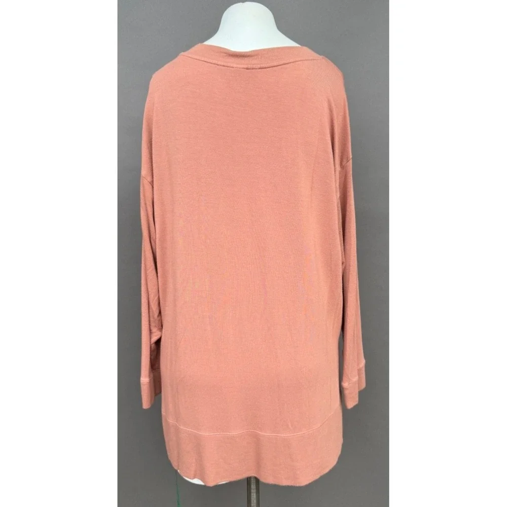 Victoria's Secret Lounge Set XL Pink Modal V-Neck Tunic Jogger Pajamas 2PC Sleep